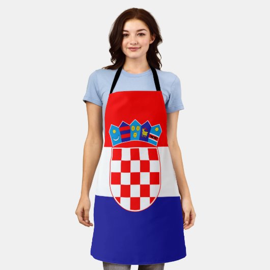 Kroatische vlag schort (Gedragen)