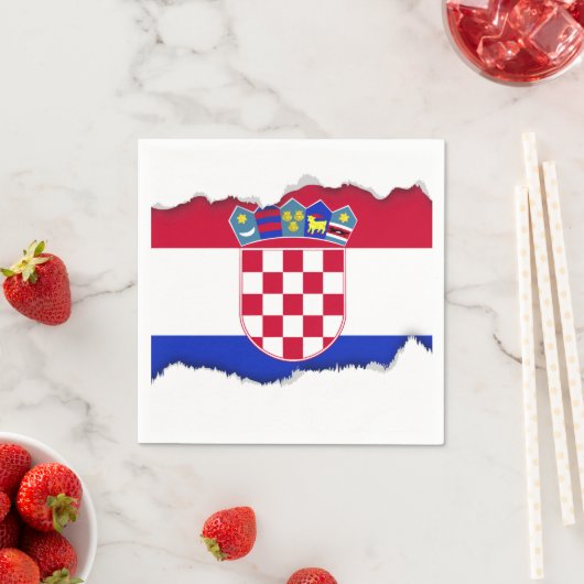 Kroatische vlag servetten (Insitu)