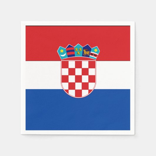 Kroatische vlag servetten (Voorkant)