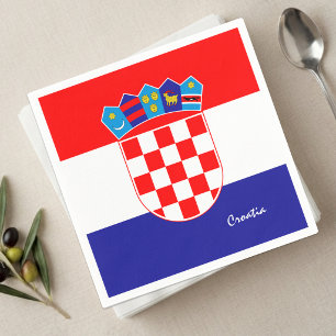 Kroatische vlag Servetten, Kroatië feest /sport Servet