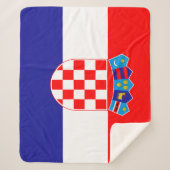 Kroatische vlag sherpa deken (Voorkant)
