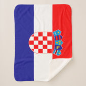 Kroatische vlag sherpa deken (Voorkant)