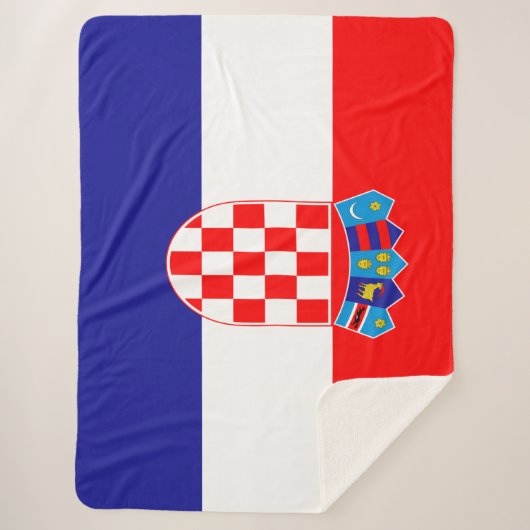 Kroatische vlag sherpa deken (Voorkant)