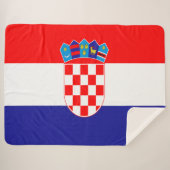 Kroatische vlag sherpa deken (Voorkant (horizontaal))
