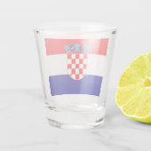 Kroatische vlag shot glas (Achterkant)