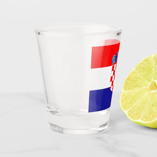 Kroatische vlag shot glas (Links)