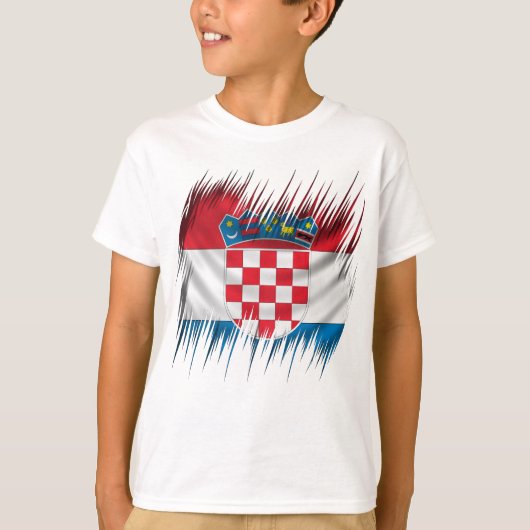 Kroatische vlag shredders t-shirt (Voorkant)
