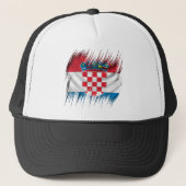 Kroatische vlag shredders trucker pet (Voorkant)