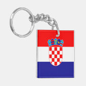 Kroatische vlag sleutelhanger (Voorkant Links)