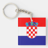 Kroatische vlag sleutelhanger (Voorkant)