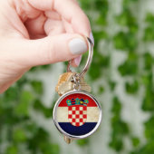 Kroatische vlag sleutelhanger (Hand)