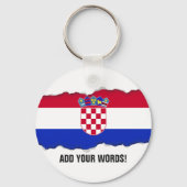 Kroatische vlag sleutelhanger (Voorkant)