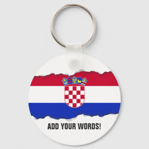 Kroatische vlag sleutelhanger