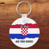 Kroatische vlag sleutelhanger (Voorkant)