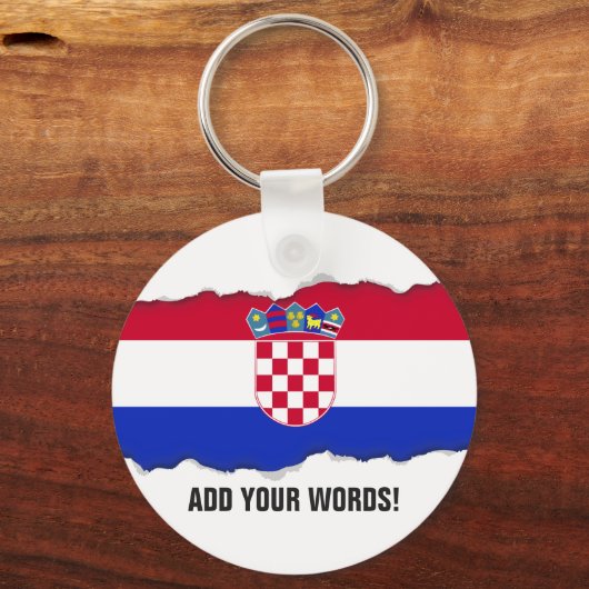 Kroatische vlag sleutelhanger (Voorkant)