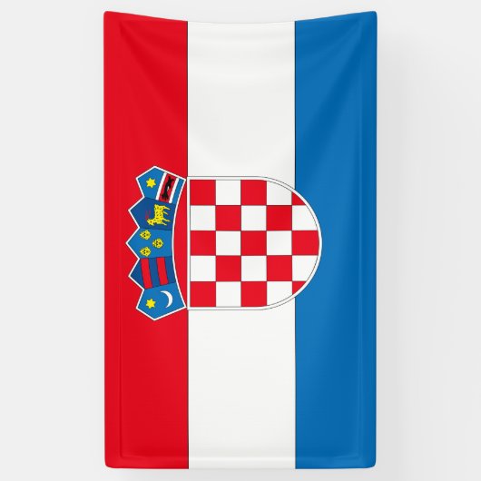 Kroatische vlag spandoek (Verticaal)