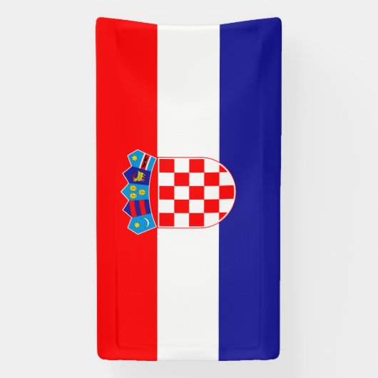 Kroatische vlag spandoek (Verticaal)