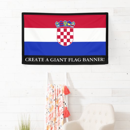 Kroatische vlag spandoek (Insitu)