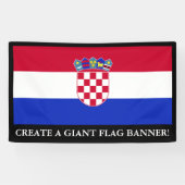 Kroatische vlag spandoek (Horizontaal)