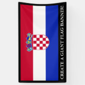 Kroatische vlag spandoek (Verticaal)