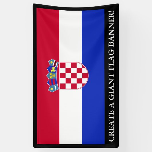 Kroatische vlag spandoek (Verticaal)