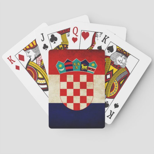Kroatische vlag speelkaarten (Achterkant)