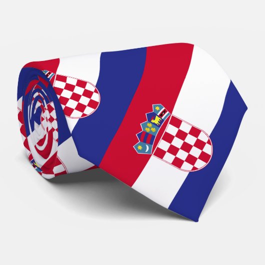Kroatische vlag stropdas (Opgerold)