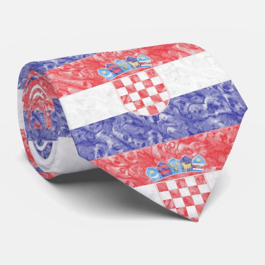 Kroatische vlag stropdas (Opgerold)