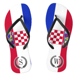 Kroatische vlag teenslippers
