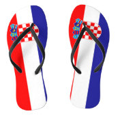 Kroatische vlag teenslippers (Voetbed)