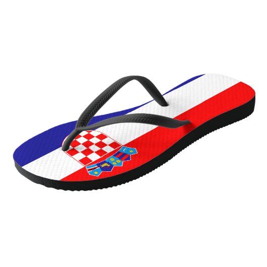 Kroatische vlag teenslippers (Schuin)