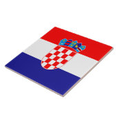Kroatische vlag tegeltje (Zijkant)
