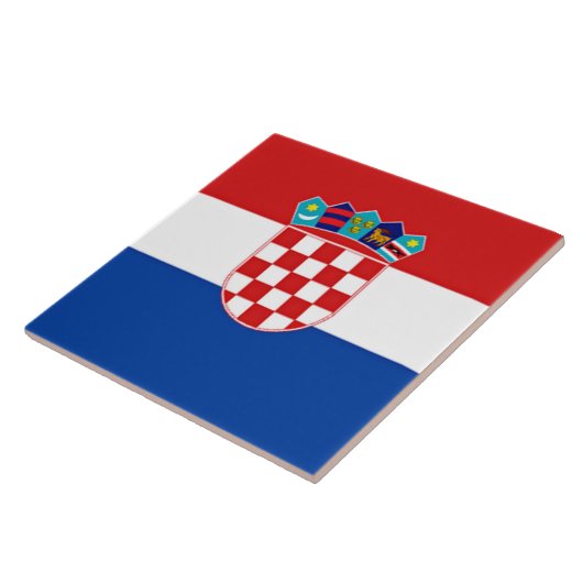 Kroatische vlag tegeltje (Zijkant)