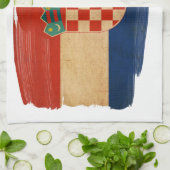 Kroatische vlag theedoek (Gevouwen)