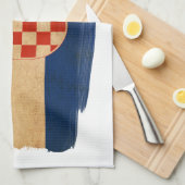 Kroatische vlag theedoek (Quarter Fold)