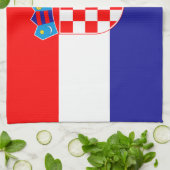 Kroatische vlag theedoek (Gevouwen)
