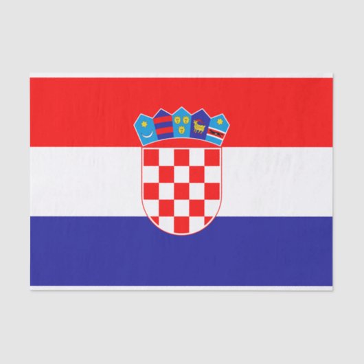 Kroatische vlag tissuepapier (Voorkant)