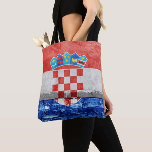 Kroatische vlag tote bag (Dichtbij)