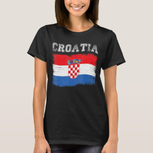 Kroatische Vlag Tourist Holiday Destination Kroati T-shirt