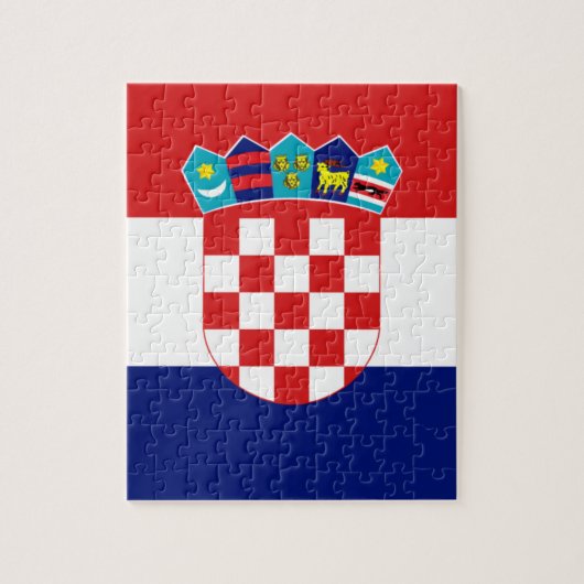 Kroatische vlag — Trobojnica Legpuzzel (Verticaal)