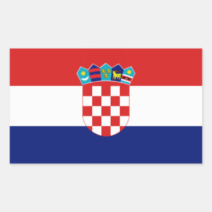 Kroatische vlag — Trobojnica Rechthoekige Sticker