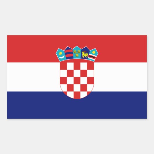Kroatische vlag — Trobojnica Rechthoekige Sticker (Voorkant)