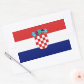Kroatische vlag — Trobojnica Rechthoekige Sticker (Envelop)