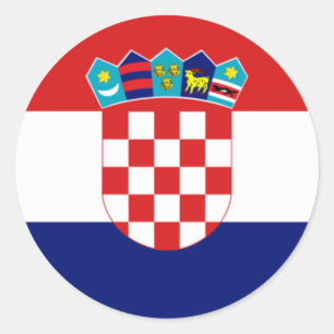 Kroatische vlag — Trobojnica Ronde Sticker