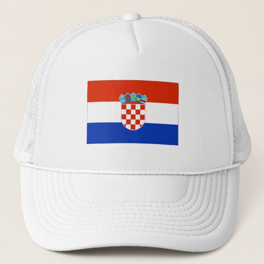 Kroatische vlag trucker pet (Voorkant)