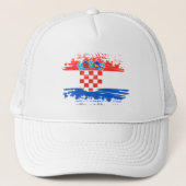 Kroatische vlag trucker pet (Voorkant)