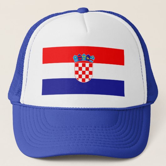 Kroatische vlag trucker pet (Voorkant)