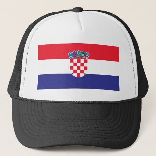 Kroatische vlag trucker pet (Voorkant)