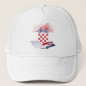Kroatische vlag trucker pet (Voorkant)