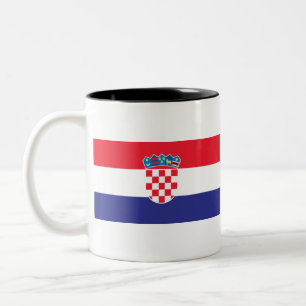 Kroatische vlag tweekleurige koffiemok